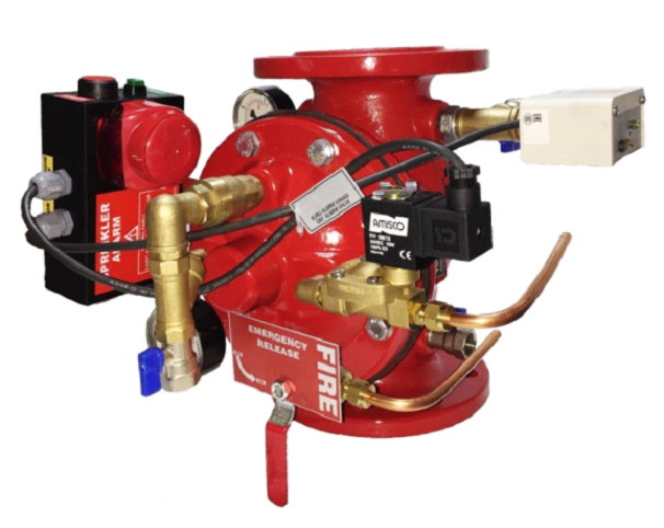 Dry alarm valve for dry pipe fire sprinkler systems