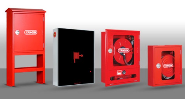 Fire cabinet with hose reel