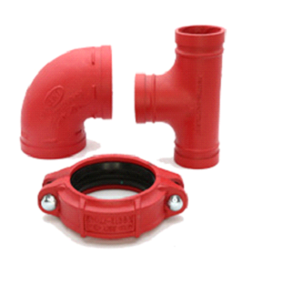 Grooved fittings for fire protection piping systems