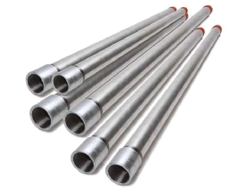 Industrial steel pipes with plain and threaded ends for high pressure applications