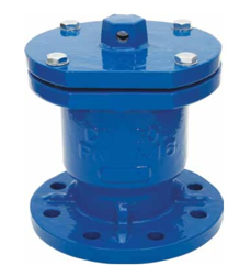 Single orifice air valve flanged ductile iron blue epoxy coated