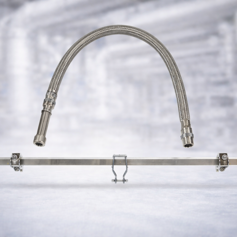 Sprinkler flexible connection hose set stainless steel