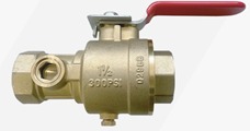 Test and drain valve for fire sprinkler systems