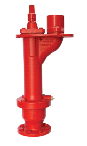 Underground fire hydrant made of ductile iron with flanged connection for fire protection systems
