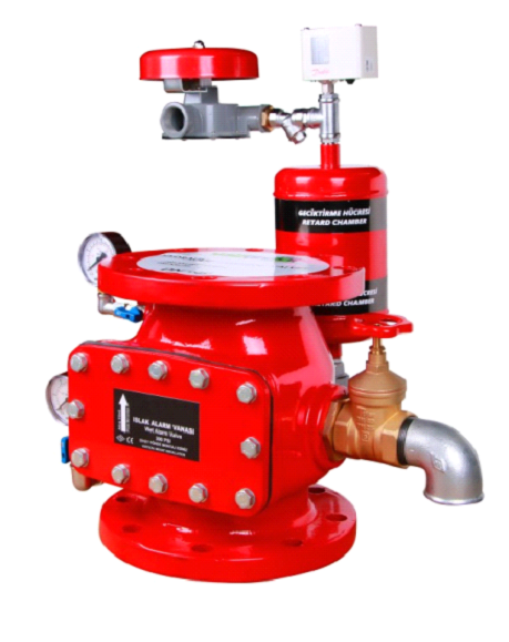 Wet alarm valve assembly for fire sprinkler systems
